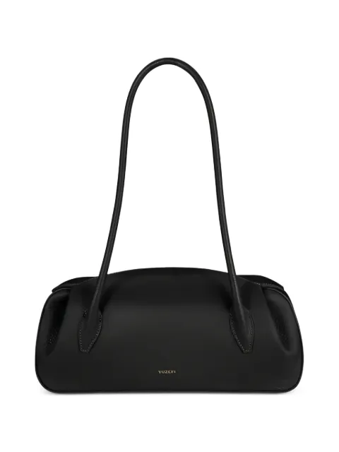 Yuzefi Oyster leather shoulder bag Black YZFOYSBS26