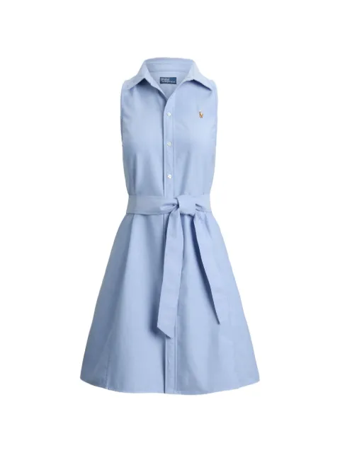 Polo Ralph Lauren belted sleeveless shirt dress Blue 211968897002