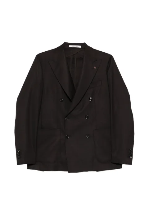 Tagliatore double-breasted peak-lapel blazer Brown 1SMC20K060069