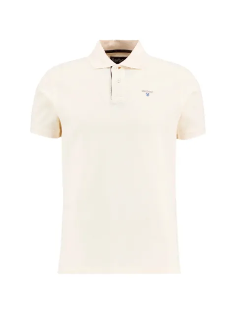 Barbour logo-embroidery polo shirt Neutrals MML0012