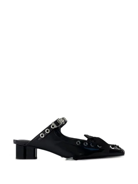 GANNI eyelets lace sandals Black B1030055