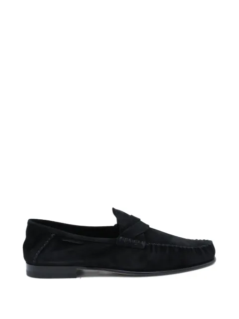 TOM FORD braided-strap suede loafers Black J1528LCL534N