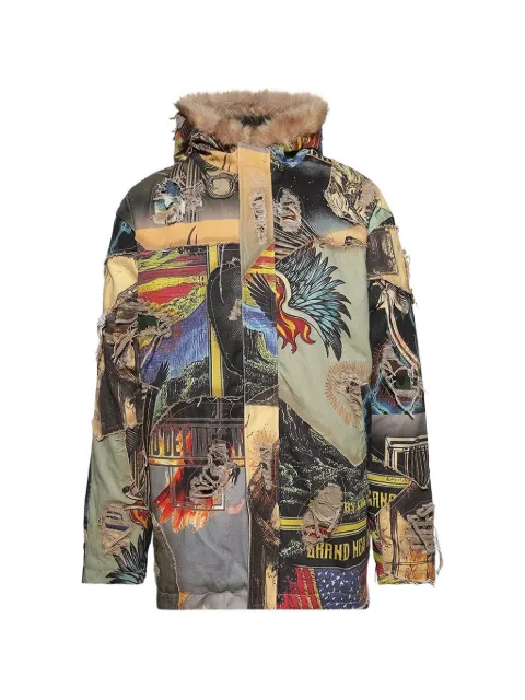 Who Decides War printed parka Black 1131410030FW25
