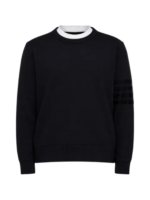 Thom Browne crew neck striped sweater Blue MKA566AY1055415