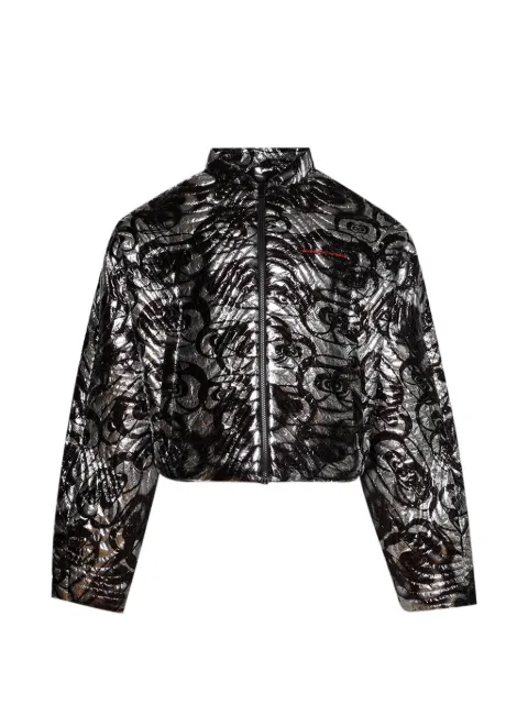 RRR123 metallic print jacket Silver MMBRJK00