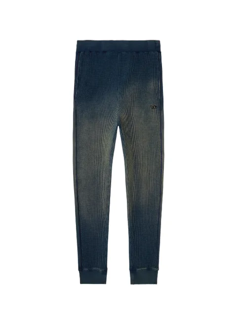 Diesel P-Wafy waffle-knit track pants Blue A161030TKAA