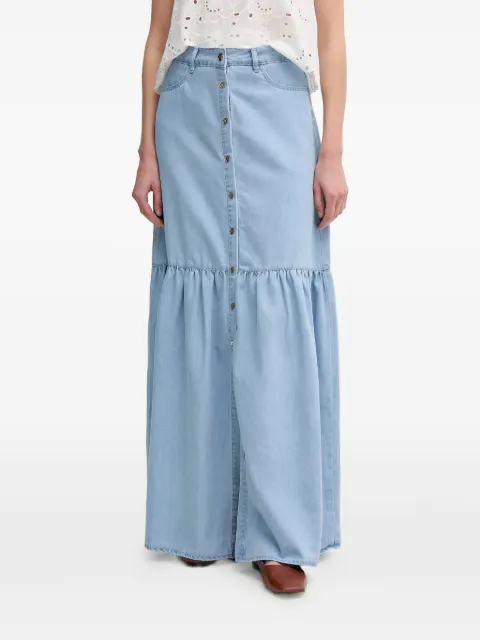 Gaudi buttoned maxi skirt Blue 511BD76003