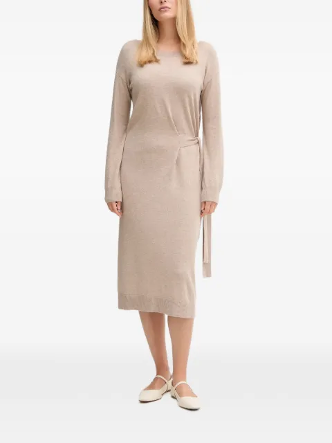 Gaudi tie-waist midi dress Neutrals 521FD13001