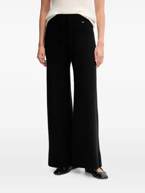 Gaudi drawstring wide-leg trousers Black 521FD23002