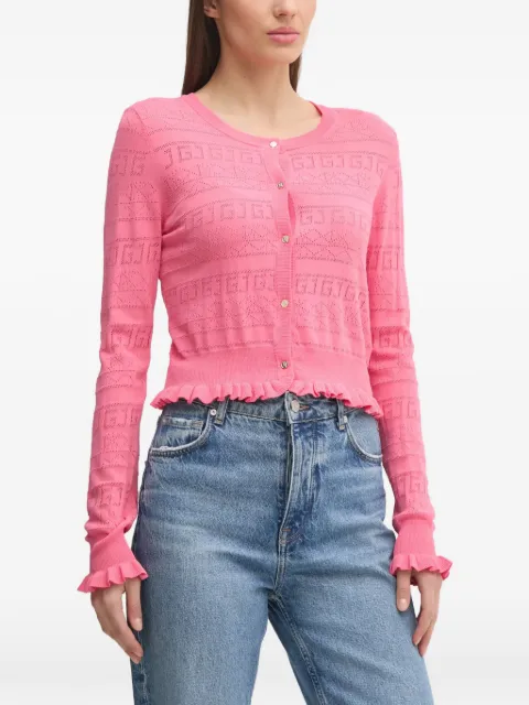 Gaudi ruffled patterned cardigan Pink 511BD53018