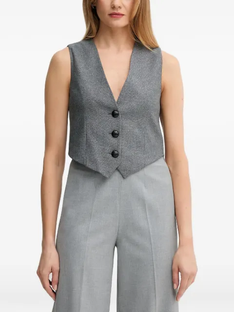 Gaudi button-up V-neck waistcoat Grey 521FD35017