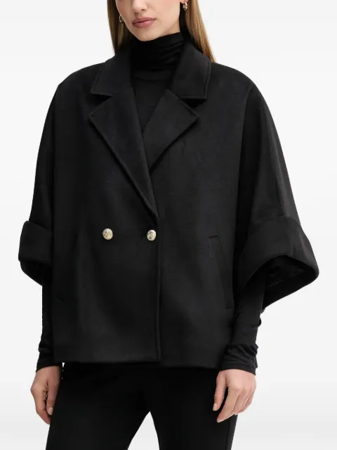 Gaudi double-breasted cape Black 521FD35015