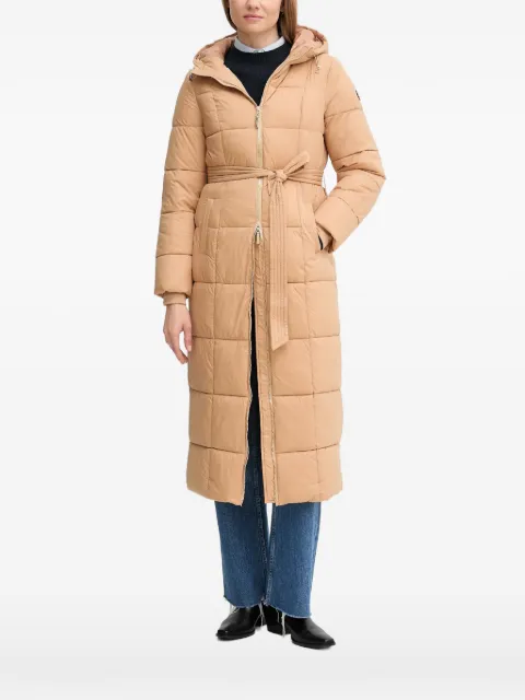 Gaudi hooded belt coat Neutrals 521BD35011