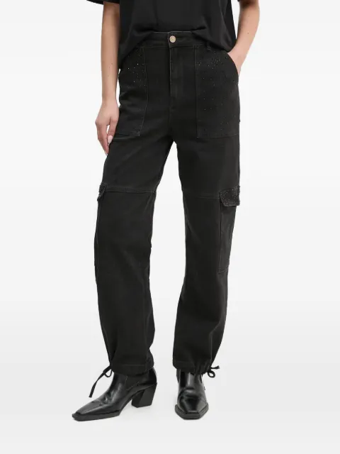 Gaudi high-waisted cargo jeans Black 421BD26001