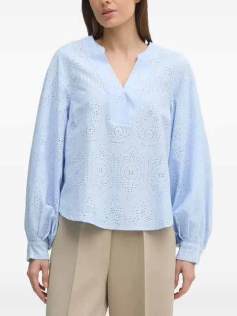Mos Mosh MMYen Sina perforated blouse Blue 169430