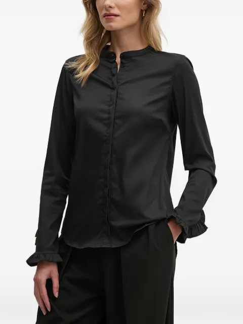 Mos Mosh ruffled-trim shirt Black 131731