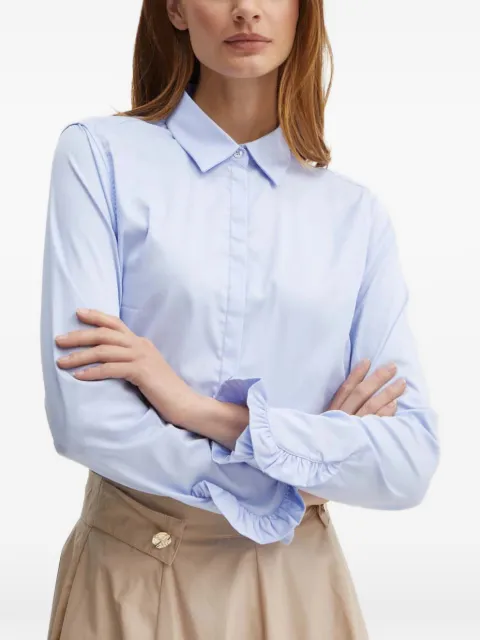 Mos Mosh Mattie ruffled-cuffs shirt Blue 144070