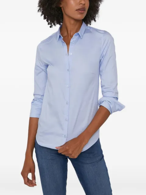 Mos Mosh Tilda long-sleeved fitted shirt Blue 131700