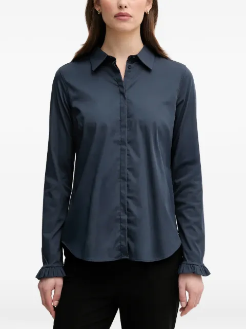 Mos Mosh Mattie ruffled-cuff shirt Blue 144070