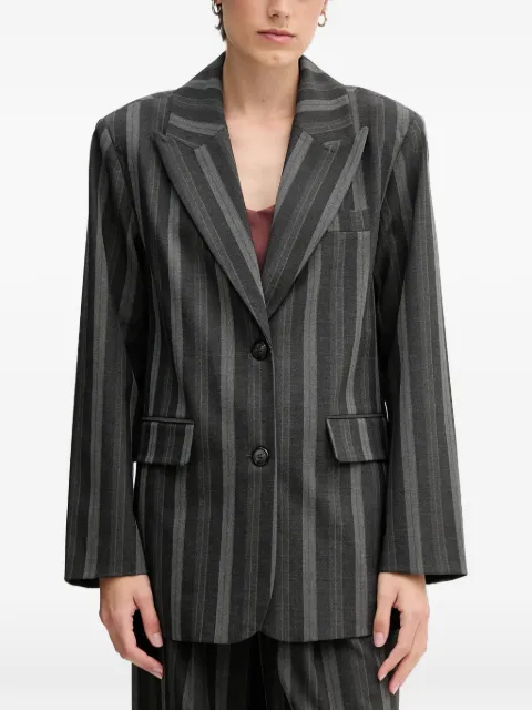 Mos Mosh striped button blazer Grey 173870