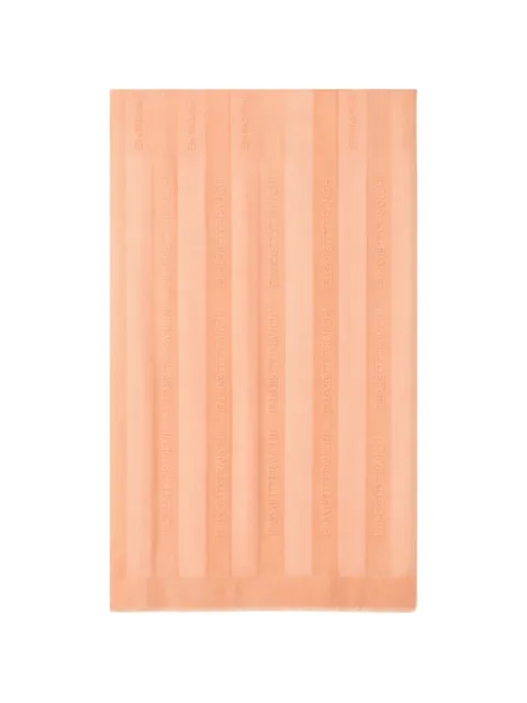 Elisabetta Franchi viscose and modal foulard scarf with jacquard stripes Orange SC14F61E2