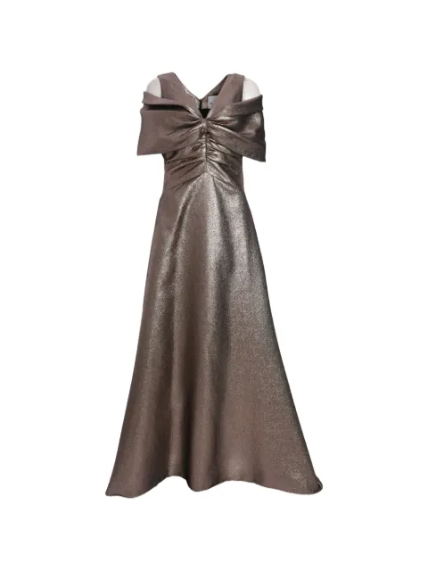 Prabal Gurung ruffled gown Brown ER25G515