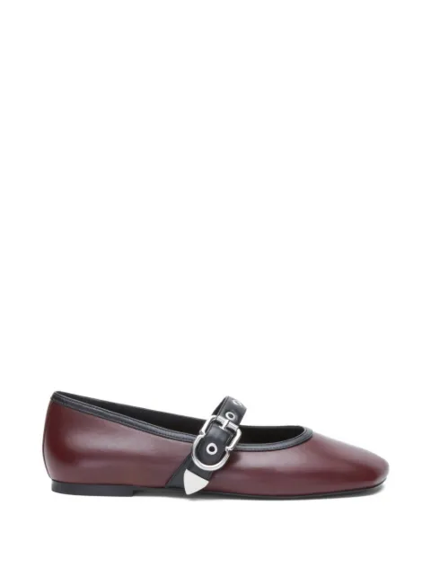 3.1 Phillip Lim Mary Jane buckle strap flats Red SF25T929LNK