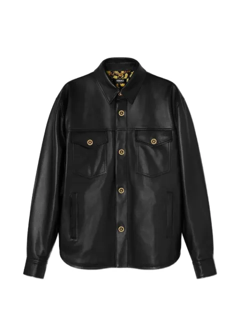Versace leather shirt jacket Black 10227581A00713