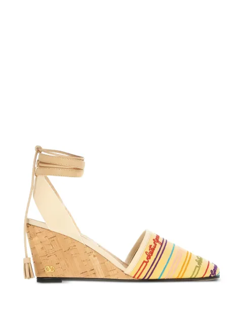 Valentino Garavani multicolour striped espadrilles Neutrals WS0MK1HLD