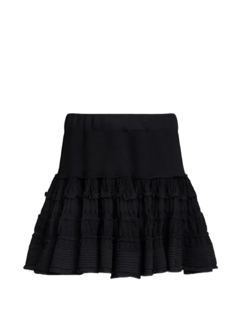 Alaïa ruffled mini skirt Black AA9J2480K164C