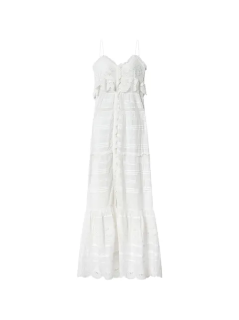 MARANT ÉTOILE Paule lace tiered dress White RO0951FAD1J