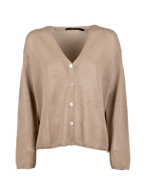 Seventy V-neck buttoned cardigan Brown MT4097930117035