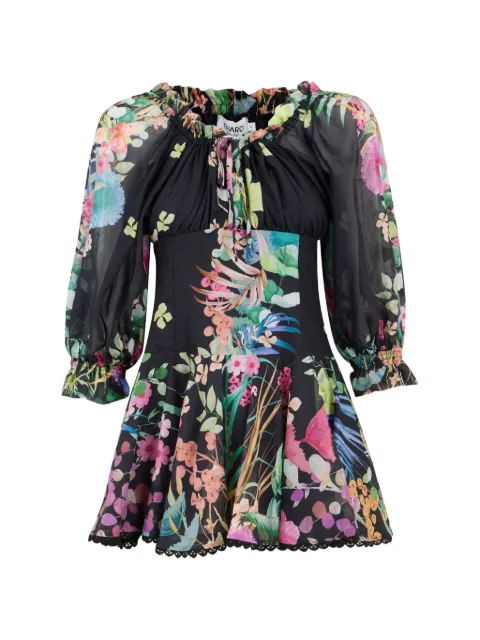 Charo Ruiz Ibiza Nai ruffled floral-print mini dress Black 262605