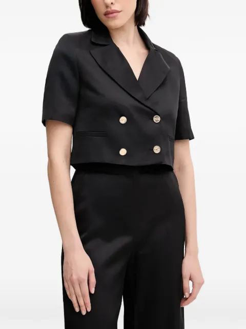 Gaudi double-breasted cropped blazer Black 511FD35006