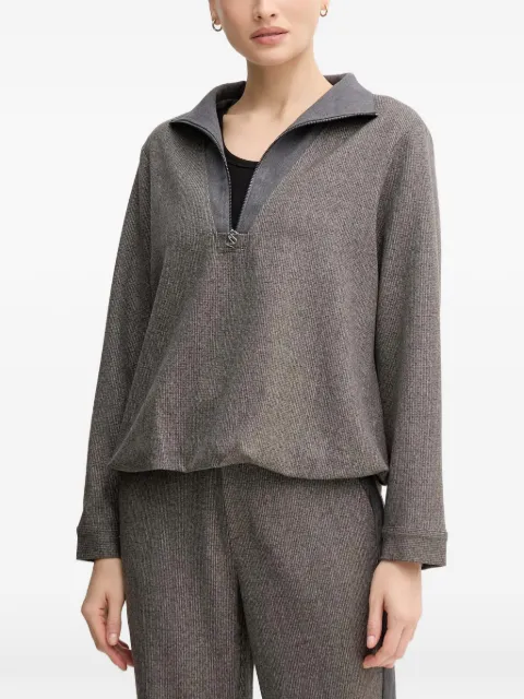 Mos Mosh MMSoleia Sisse zip-collar blouse Grey 174090