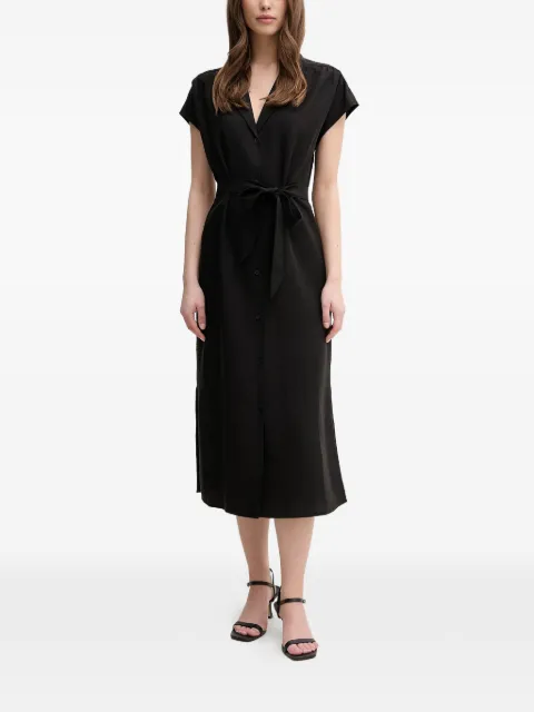 Mos Mosh button belted midi dress Black 169630