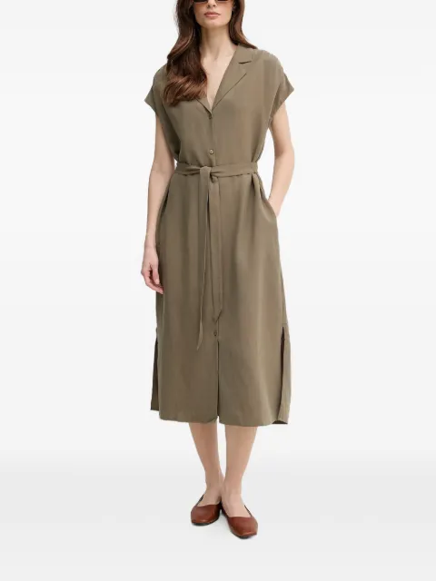 Mos Mosh collared belted midi dress Green 169630