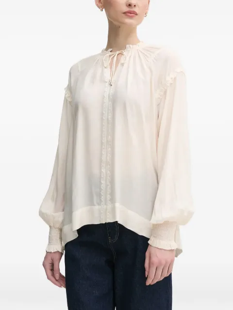 Mos Mosh ruffled-cuffs long-sleeves blouse Neutrals 168140