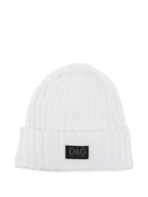 Dolce & Gabbana Pre-Owned 2000s ribbed beanie hat White DG120AKS