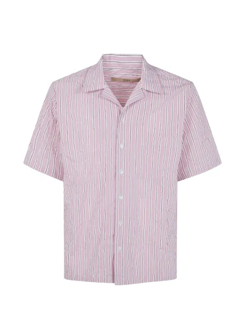 Nuur striped-pattern chest-pocket shirt Pink 261MYA62025