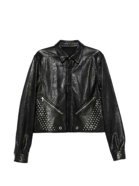 Rick Owens Alice Tour stud-embellished leather jacket Black RR01F2742LBEES6