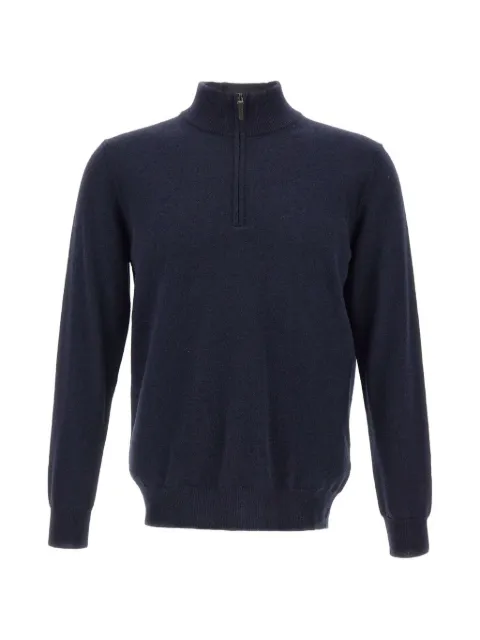 Kangra half-zip stand-up collar sweater Blue 200860038
