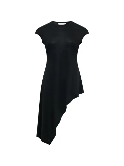 Club21 Erin asymmetric jersey knit top Black ERITPL025BLACKSS26