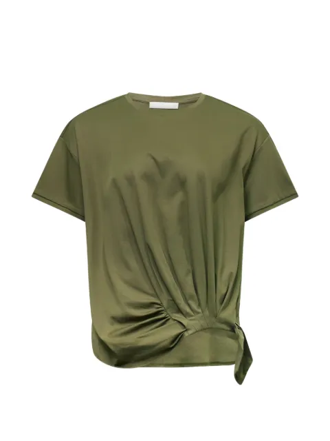 Club21 sheen knotted cotton T-shirt Green JOATPL024SAFARISS26