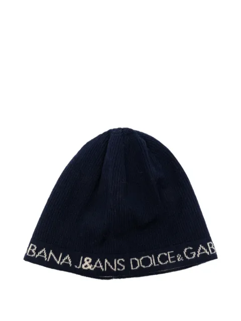Dolce & Gabbana Pre-Owned 2000s wool beanie hat Blue DG120AKQ