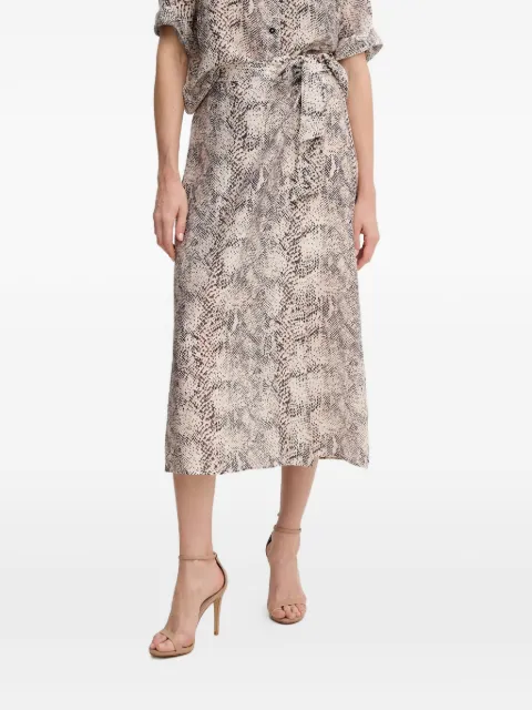 Marc Aurel snakeskin-pattern midi skirt Neutrals 2267101093417