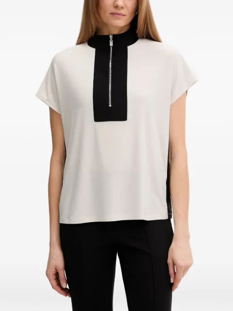Joseph Ribkoff zip-neck top Neutrals 261611