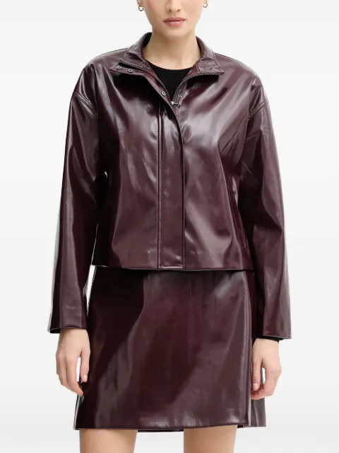 Marc Aurel funnel-neck jacket Purple 3949202093454