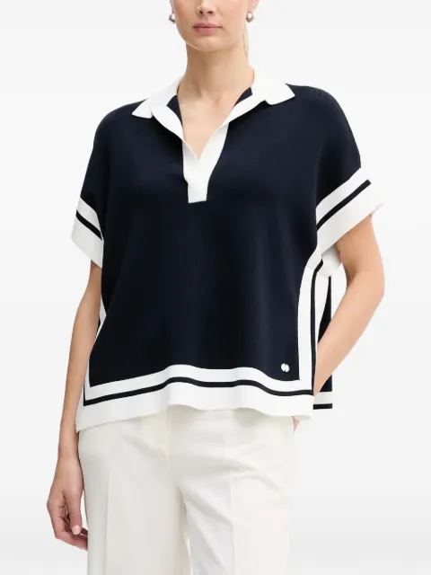 Joseph Ribkoff collared striped top Blue 261941