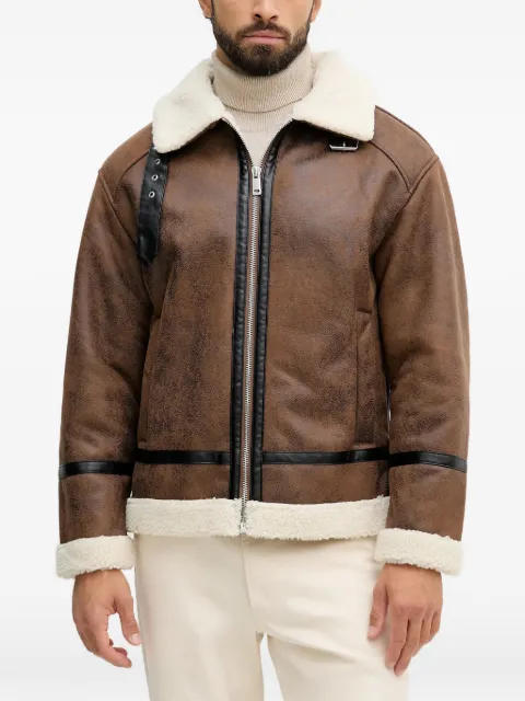 Lindbergh shearling-trim jacket Brown 30301124